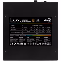 Aerocool LUX RGB 550M unité d'alimentation d'énergie 550 W 20+4 pin ATX Noir - Vue supplémentaire 3