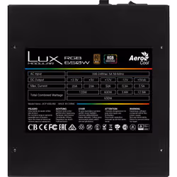 Aerocool LUX RGB 650M unité d'alimentation d'énergie 650 W 20+4 pin ATX Noir - Vue supplémentaire 8