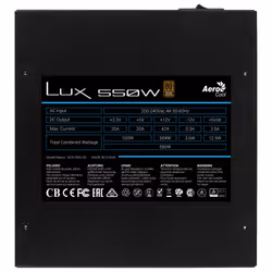 Aerocool LUX 550W unité d'alimentation d'énergie 20+4 pin ATX ATX Noir - Vue supplémentaire 4
