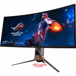 ASUS ROG Swift PG349Q 86,7 cm (34.1") 3440 x 1440 pixels UltraWide Quad HD LED Cuivre, Titane - Vue supplémentaire 3