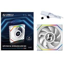 Lian Li UNI FAN SL Wireless LCD 120 Boitier PC Ventilateur 12 cm Blanc 1 pièce(s)
