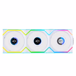 Lian Li UNI FAN SL Wireless LCD 120 Reverse Blade Boitier PC Ventilateur 12 cm Blanc 3 pièce(s) - Vue supplémentaire 3