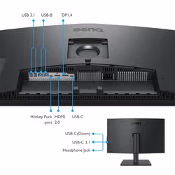 BenQ PD2705U écran plat de PC 68,6 cm (27") 3840 x 2160 pixels 4K Ultra HD LED Noir - Vue supplémentaire 4