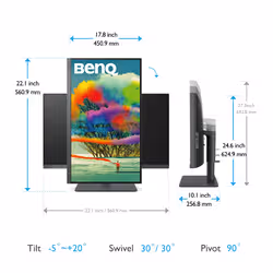 BenQ PD2705U écran plat de PC 68,6 cm (27") 3840 x 2160 pixels 4K Ultra HD LED Noir - Vue supplémentaire 5