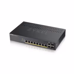 Zyxel GS1920-8HPV2 Géré Gigabit Ethernet (10/100/1000) Connexion Ethernet, supportant l'alimentation via ce port (PoE) Noir - Vue supplémentaire 4