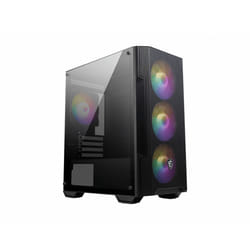MSI MAG FORGE M100A unité centrale Micro Tower Noir, Transparent