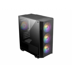 MSI MAG FORGE M100A unité centrale Micro Tower Noir, Transparent