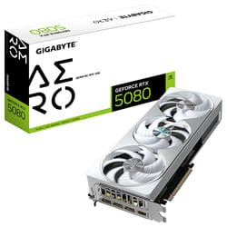 GIGABYTE GeForce RTX 5080 AERO OC SFF 16G Carte graphique - 16 Go GDDR7, 256 bits, PCI-E 5.0, 2730MHz Core Clock, 3 x DisplayPort, 1 x HDMI, GV-N5080AERO OC-16GD