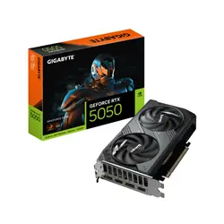 GIGABYTE GeForce RTX 5050 WINDFORCE OC 8G Carte Graphique - 8GB GDDR6, 128bit, PCI-E 5.0, 2587MHz Fréquence du cœur, 2 x DP, 2 x HDMI, NVIDIA DLSS 4, GV-N5050WF2OC-8GD