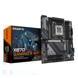 GIGABYTE X870 GAMING X WIFI7 Carte Mère - Prend en charge les processeurs AMD Ryzen 9000, 16+2+2 phases VRM, jusqu'à 8000MHz DDR5 (OC), 1xPCIe 5.0 + 2xPCIe 4.0, Wi-Fi 7, LAN 2,5GbE, USB 4