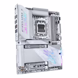 GIGABYTE X870E AORUS PRO X3D ICE Carte Mère – Prend en charge les processeurs AMD Ryzen 9000, VRM numérique 18+2+2 phases, jusqu'à 9000 Hz DDR5 (OC), 2 x PCIe 5.0 + 2 x PCIe 4.0, Wi-Fi 7, LAN 5 GbE, USB 4 - Vue supplémentaire 3