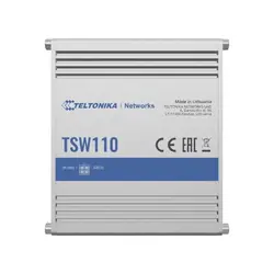 Teltonika TSW110 Non-géré Gigabit Ethernet (10/100/1000) Connexion Ethernet, supportant l'alimentation via ce port (PoE) Bleu, Gris