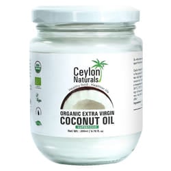 Ceylon Naturals – Huile de coco extra vierge Bio – 200 ml