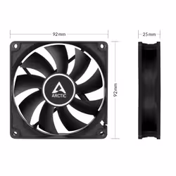 ARCTIC F9 PWM PST Boitier PC Ventilateur 9,2 cm Noir - Vue supplémentaire 4
