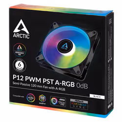 ARCTIC P12 PWM PST A-RGB 0dB Boitier PC Ventilateur 12 cm Noir, Blanc - Vue supplémentaire 5