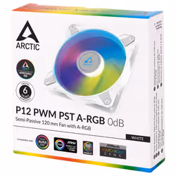 ARCTIC P12 PWM PST A-RGB 0dB Boitier PC Ventilateur 12 cm Blanc 1 pièce(s) - Vue supplémentaire 4