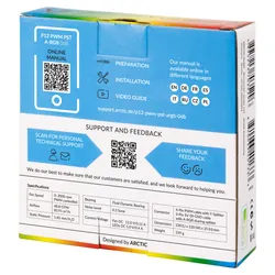 ARCTIC P12 PWM PST A-RGB 0dB Boitier PC Ventilateur 12 cm Blanc 1 pièce(s)