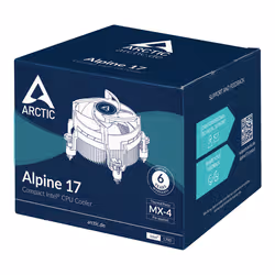 ARCTIC Alpine 17 Processeur Refroidisseur d'air 9,2 cm Noir, Argent 1 pièce(s) - Vue supplémentaire 4