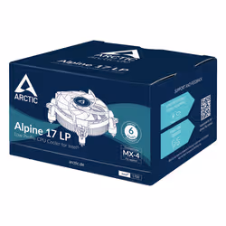 ARCTIC Alpine 17 LP Processeur Refroidisseur d'air 8,8 cm Aluminium, Noir 1 pièce(s) - Vue supplémentaire 6