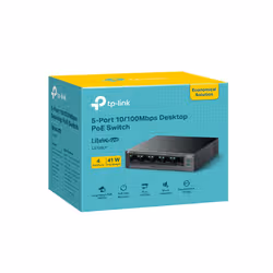 TP-Link LiteWave LS105P Non-géré Fast Ethernet (10/100) Connexion Ethernet, supportant l'alimentation via ce port (PoE) Noir - Vue supplémentaire 4