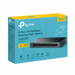 TP-Link LiteWave LS109P commutateur réseau Non-géré Fast Ethernet (10/100) Connexion Ethernet, supportant l'alimentation via ce port (PoE) Noir - Vue supplémentaire 4