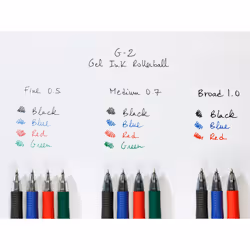 Pilot Gelroller G-2 0.7 Stylos rétractables à encre gel Moyen Noir - Vue supplémentaire 4