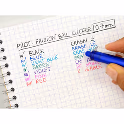 Pilot FriXion Stylo à bille retractable avec clip Bleu - Vue supplémentaire 3