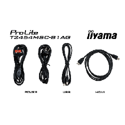 iiyama ProLite T2454MSC-B1AG écran plat de PC 60,5 cm (23.8") 1920 x 1080 pixels Full HD LED Écran tactile Multi-utilisateur Noir (T2454MSC-B1AG)