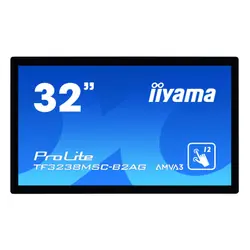 iiyama TF3238MSC-B2AG Écran d'affichage dynamique Écran plat interactif 80 cm (31.5") LED 420 cd/m² Full HD Noir Écran tactile 24/7