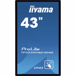 iiyama ProLite TF4339MSC-B1AG écran plat de PC 109,2 cm (43") 1920 x 1080 pixels Full HD LED Écran tactile Multi-utilisateur Noir - Vue supplémentaire 2