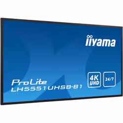iiyama LH5551UHSB-B1 affichage de messages Écran plat interactif 137,2 cm (54") IPS 800 cd/m² 4K Ultra HD Noir 24/7 - Vue supplémentaire 3