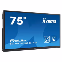 iiyama TE7504MIS-B1AG tableau blanc interactif et accessoire 75" 3840 x 2160 pixels Écran tactile Noir USB - Vue supplémentaire 2