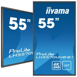 iiyama LH5570UHB-B1 Écran d'affichage dynamique Écran plat de signalisation numérique 138,7 cm (54.6") VA 700 cd/m² 4K Ultra HD Noir Intégré dans le processeur Android 9.0 24/7