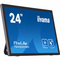 iiyama T2455MSC-B1 affichage de messages Écran plat de signalisation numérique 61 cm (24") LED 400 cd/m² Full HD Noir Écran tactile - Vue supplémentaire 2