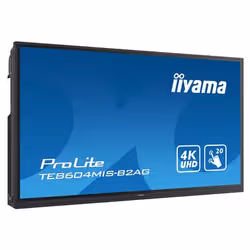 iiyama TE8604MIS-B2AG tableau blanc interactif et accessoire 86" 3840 x 2160 pixels Écran tactile Noir HDMI - Vue supplémentaire 2