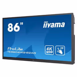 iiyama TE8604MIS-B2AG tableau blanc interactif et accessoire 86" 3840 x 2160 pixels Écran tactile Noir HDMI - Vue supplémentaire 3