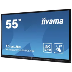 iiyama TE5503MIS-B2AG tableau blanc interactif et accessoire 55" 3840 x 2160 pixels Écran tactile Noir
