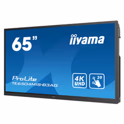 iiyama TE6504MIS-B3AG affichage de messages Écran plat interactif 165,1 cm (65") Wifi 400 cd/m² 4K Ultra HD Noir Écran tactile Intégré dans le processeur iiWare 9.0 - Vue supplémentaire 3