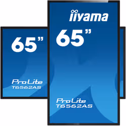 iiyama T6562AS-B1 affichage de messages Écran plat interactif 163,8 cm (64.5") IPS 500 cd/m² 4K Ultra HD Noir Écran tactile Intégré dans le processeur Android 8.0 24/7 - Vue supplémentaire 3