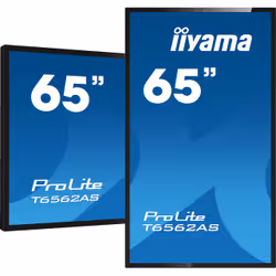 iiyama T6562AS-B1 affichage de messages Écran plat interactif 163,8 cm (64.5") IPS 500 cd/m² 4K Ultra HD Noir Écran tactile Intégré dans le processeur Android 8.0 24/7 - Vue supplémentaire 4