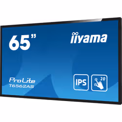 iiyama T6562AS-B1 affichage de messages Écran plat interactif 163,8 cm (64.5") IPS 500 cd/m² 4K Ultra HD Noir Écran tactile Intégré dans le processeur Android 8.0 24/7 - Vue supplémentaire 6