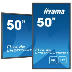 iiyama LH5070UHB-B1 Écran d'affichage dynamique Écran plat de signalisation numérique 125,7 cm (49.5") VA 700 cd/m² 4K Ultra HD Noir Intégré dans le processeur Android 9.0 24/7