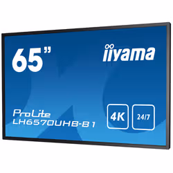 iiyama LH6570UHB-B1 affichage de messages Panneau plat de signalisation numérique 163,8 cm (64.5") VA 700 cd/m² 4K Ultra HD Noir Intégré dans le processeur Android 9.0 24/7 - Vue supplémentaire 3