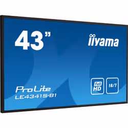 iiyama LE4341S-B1 affichage de messages Écran plat de signalisation numérique 108 cm (42.5") LCD 350 cd/m² Full HD Noir 18/7 - Vue supplémentaire 2