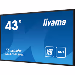 iiyama LE4341S-B1 affichage de messages Écran plat de signalisation numérique 108 cm (42.5") LCD 350 cd/m² Full HD Noir 18/7 - Vue supplémentaire 3