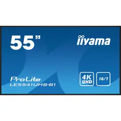 iiyama LE5541UHS-B1 affichage de messages Écran plat de signalisation numérique 138,7 cm (54.6") LCD 350 cd/m² 4K Ultra HD Noir 18/7