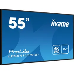 iiyama LE5541UHS-B1 affichage de messages Écran plat de signalisation numérique 138,7 cm (54.6") LCD 350 cd/m² 4K Ultra HD Noir 18/7