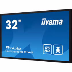 iiyama LH3254HS-B1AG affichage de messages Panneau plat de signalisation numérique 80 cm (31.5") LCD Wifi 500 cd/m² Full HD Noir Intégré dans le processeur Android 11 24/7 - Vue supplémentaire 4