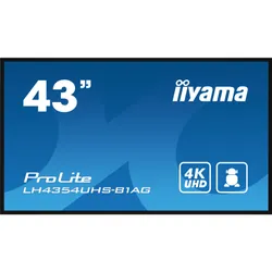 iiyama LH4354UHS-B1AG affichage de messages Panneau plat de signalisation numérique 108 cm (42.5") LCD Wifi 500 cd/m² 4K Ultra HD Noir Intégré dans le processeur Android 11 24/7
