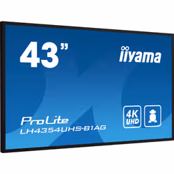 iiyama LH4354UHS-B1AG affichage de messages Panneau plat de signalisation numérique 108 cm (42.5") LCD Wifi 500 cd/m² 4K Ultra HD Noir Intégré dans le processeur Android 11 24/7 - Vue supplémentaire 2